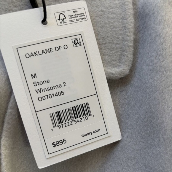 THEORY NWT Wool and Cashmere Wrap Trench Coat - Picture 5 of 6